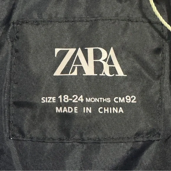 Zara Baby Girl Black and Cream Long Sleeve Jacket - Picture 12 of 12